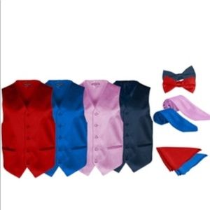 Grey, silver vest and tie